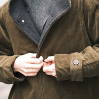 Padded Corduroy Fleece Coat - FW25 - Deep Olive