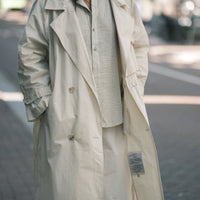 Long Rain Trench - Waxed Edition - SS26 - Antique White