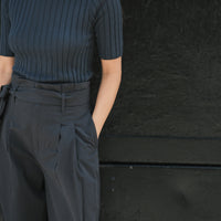 Ribbed Short Sleeves - SS26 - Stone Navy