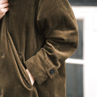 Padded Corduroy Fleece Coat - FW25 - Deep Olive