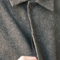 Cuffed Wool Coat - FW25 - Heathered Pebble