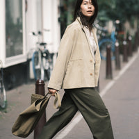 Lapel Short Coat - SS26 - Washed Tan