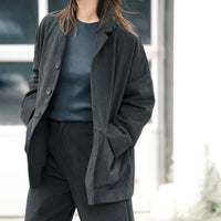 Oversized Blazer - SS26 - Charcoal Black