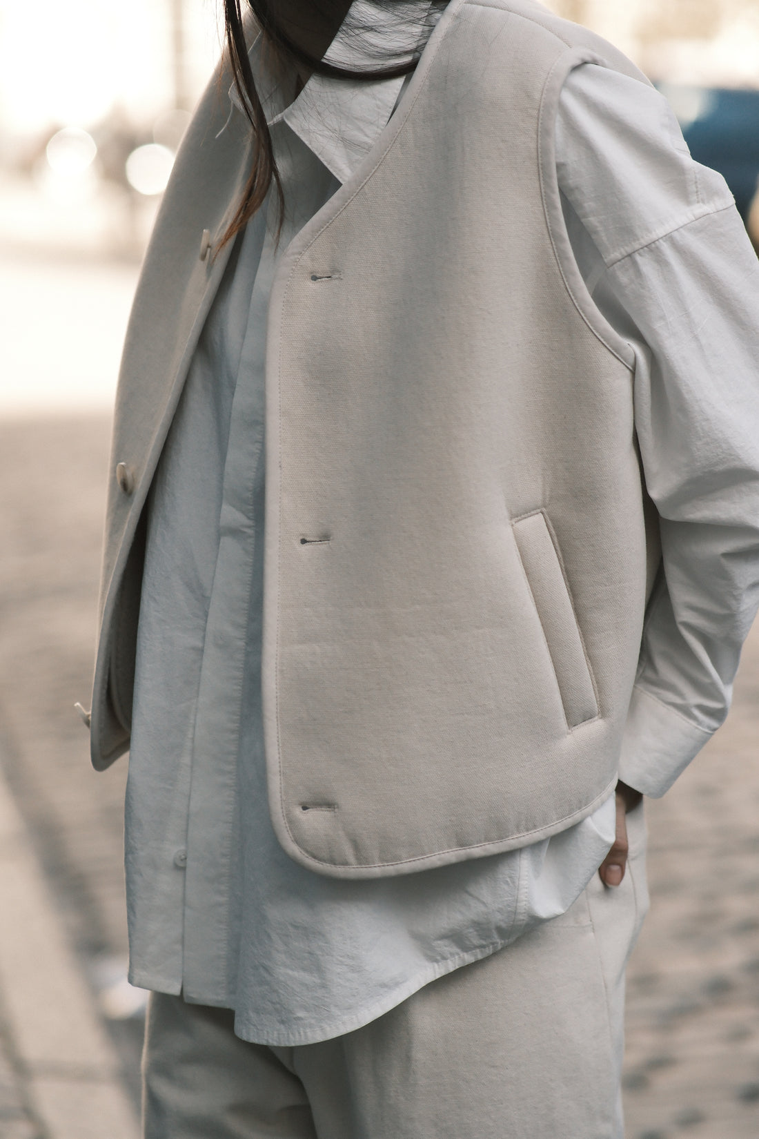Double Faced Canvas Vest - FW25 - Off-White