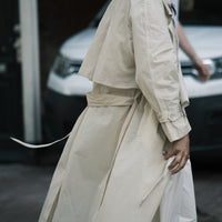 Long Rain Trench - Waxed Edition - SS26 - Antique White