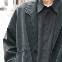 Lapel Short Coat - SS26 - Washed Black
