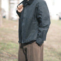 Panel Pockets Shirt Jacket - Waxed Edition - FW26 - Navy Black