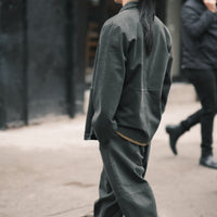Open Short Coat - FW26 - Washed Black