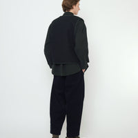 Double Faced Canvas Vest - FW25 - Black