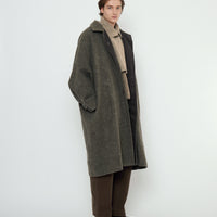 Cuffed Wool Coat - FW25 - Heathered Pebble