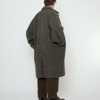 Cuffed Wool Coat - FW25 - Heathered Pebble