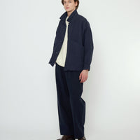 Signature Panel Pockets Shirt Jacket - Textured Edition - Navy