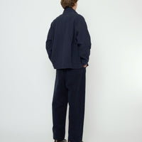 Signature Panel Pockets Shirt Jacket - Textured Edition - Navy