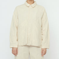 Signature Panel Pockets Shirt Jacket - Textured Edition - Bone