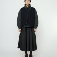 Double Faced Canvas Vest - FW25 - Black