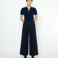 Signature Wide-Legged Trouser - Fall Edition - Navy Black