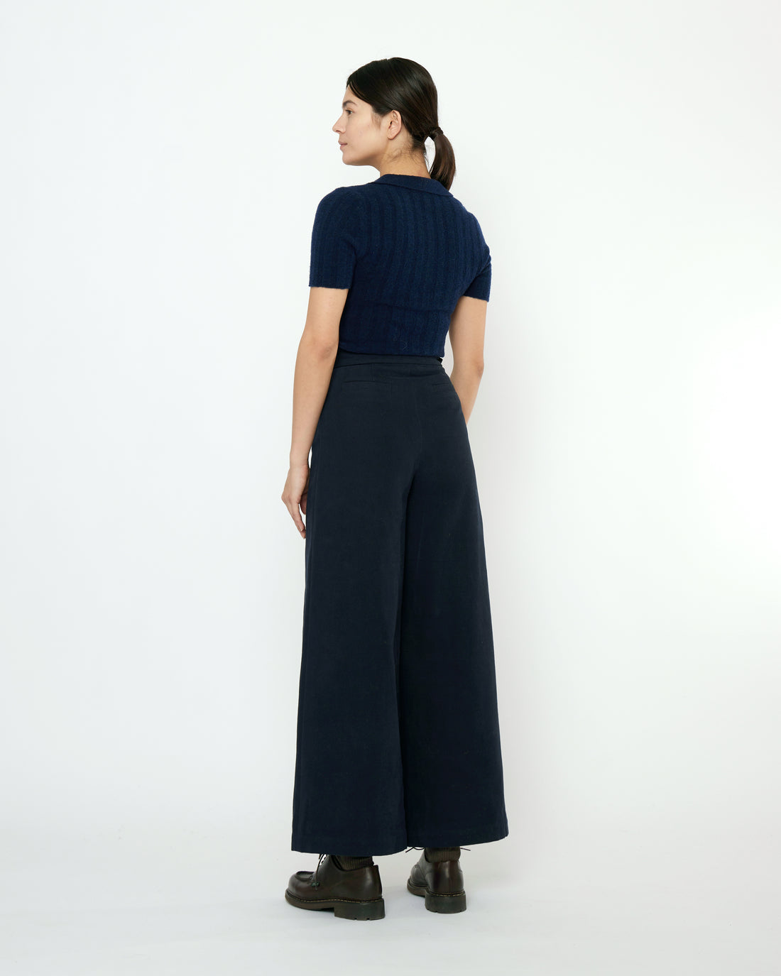 Signature Wide-Legged Trouser - Fall Edition - Navy Black