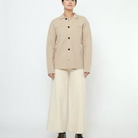 Boiled Wool Shirt Jacket - FW25 - Sand Beige