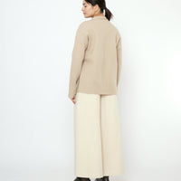 Boiled Wool Shirt Jacket - FW25 - Sand Beige