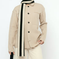 Long Scarf - Stripes- FW25 - Beige Stripes