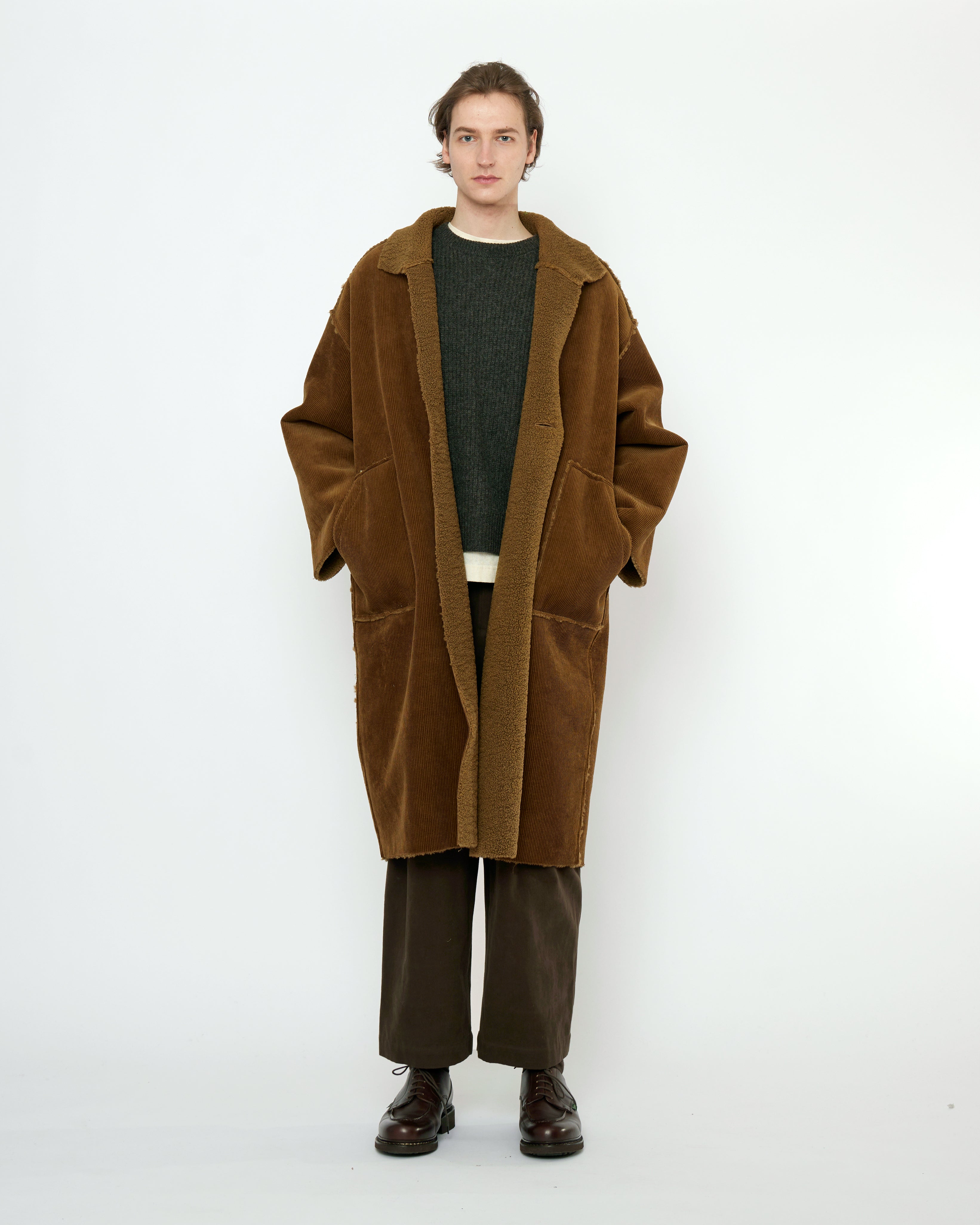 Double Faced Corduroy Coat - FW25 - Sepia Brown – 7115 by Szeki