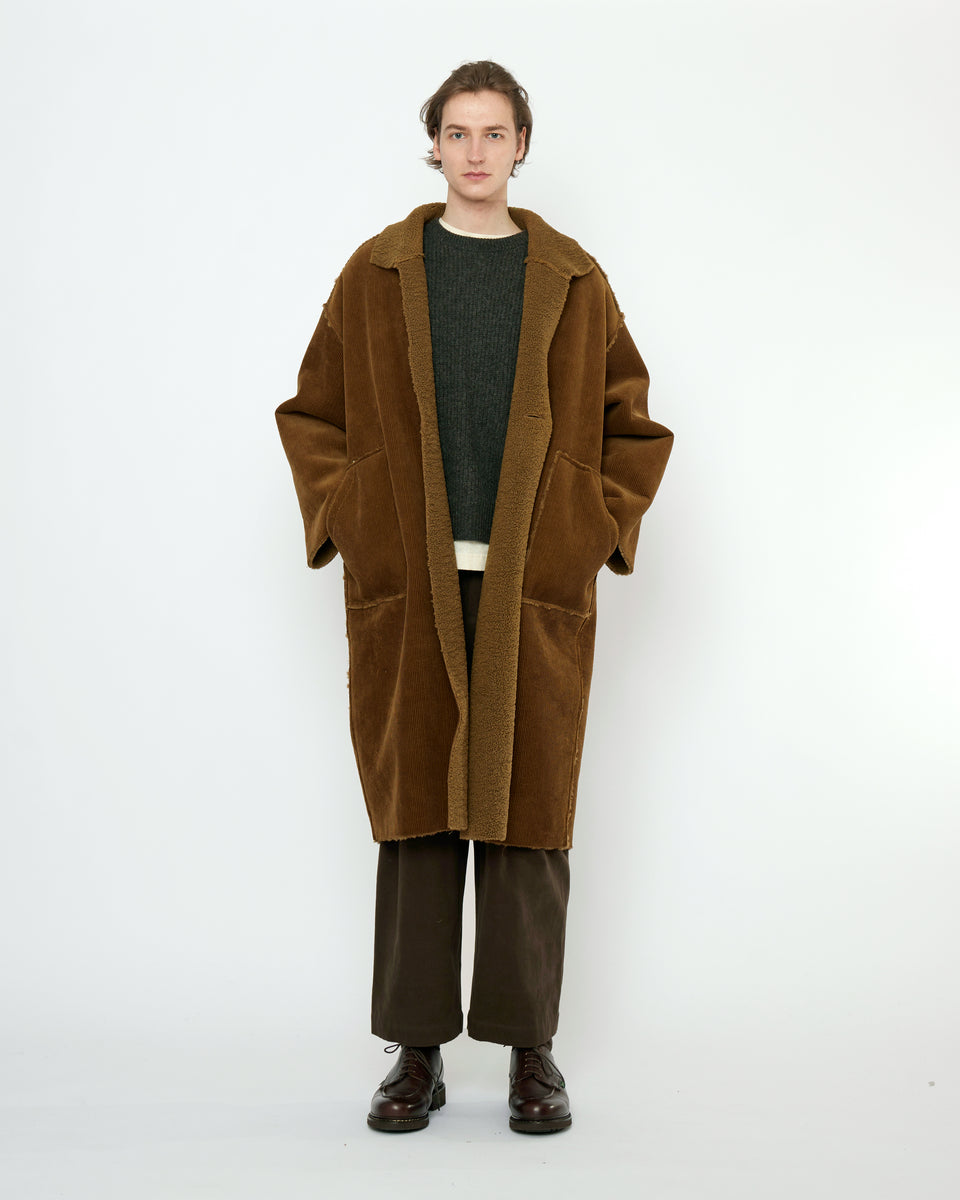 Double Faced Corduroy Coat - FW25 - Sepia Brown – 7115 by Szeki
