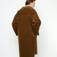 Double Faced Corduroy Coat - FW25 - Sepia Brown