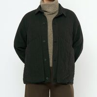 Signature Panel Pockets Shirt Jacket - Textured Edition - Black