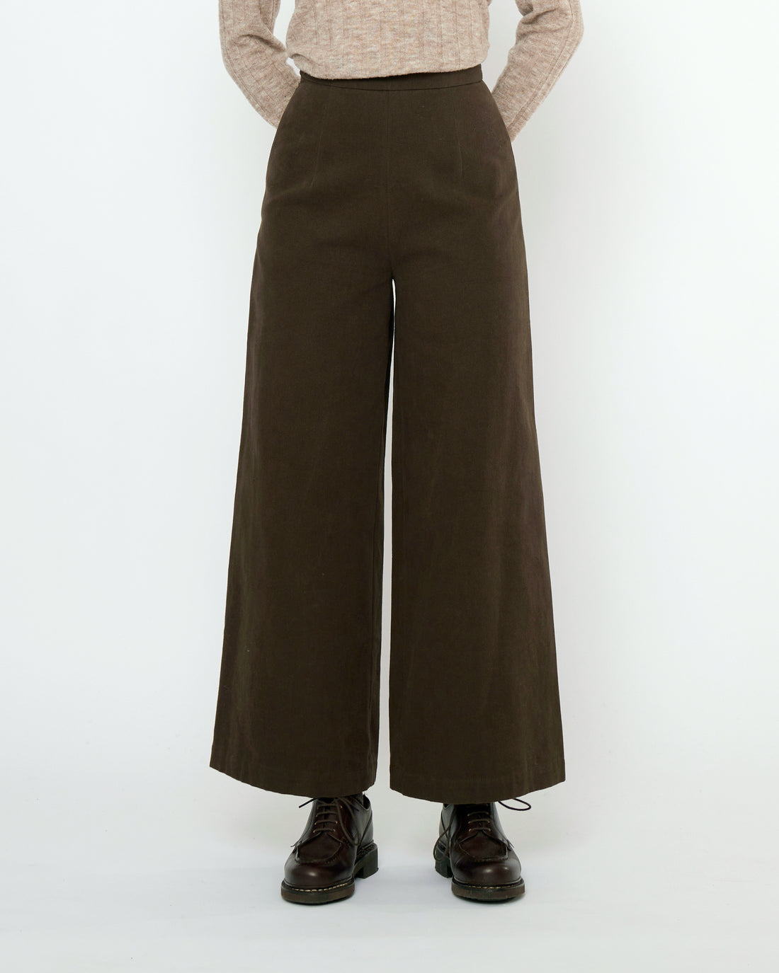Signature Wide-Legged Trouser - Fall Edition - Taupe Brown