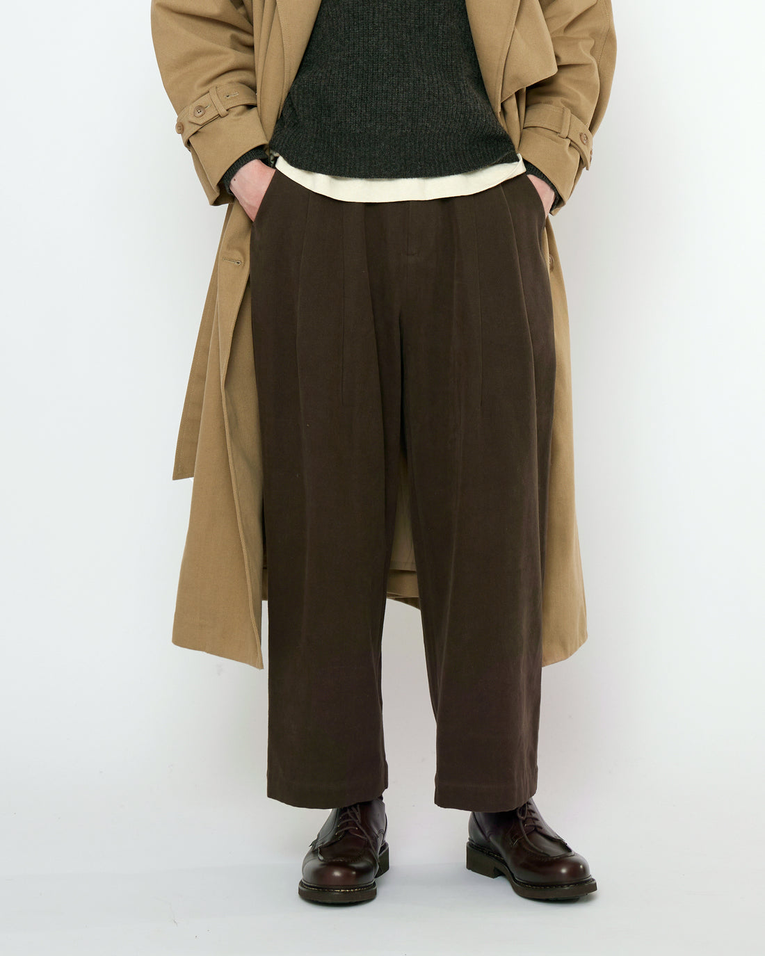 Signature Pleated Trouser - Fall Edition - Taupe Brown