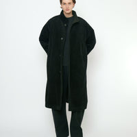 Padded Corduroy Fleece Coat - FW25 - Black