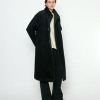 Padded Corduroy Fleece Coat - FW25 - Black