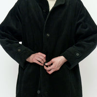 Padded Corduroy Fleece Coat - FW25 - Black