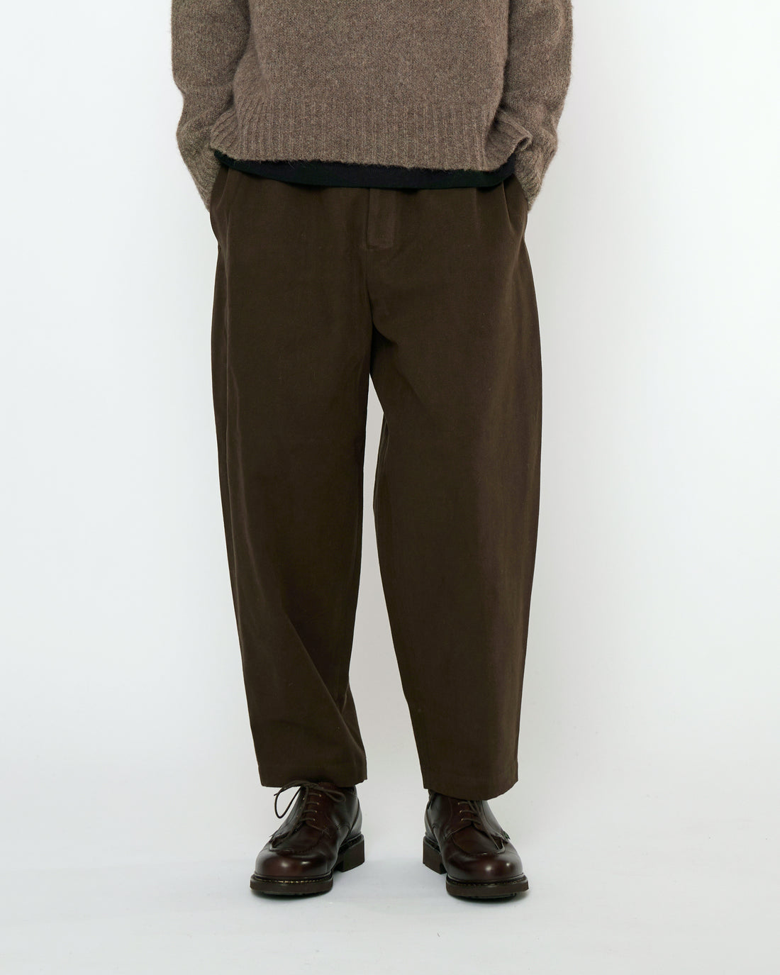 Signature Elastic Pull-Up Trouser - Fall Edition - Taupe Brown