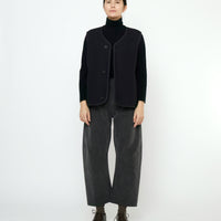 Double Faced Canvas Vest - FW25 - Black