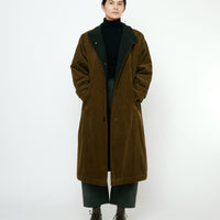 Padded Corduroy Fleece Coat - FW25 - Deep Olive