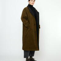 Padded Corduroy Fleece Coat - FW25 - Deep Olive