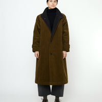 Padded Corduroy Fleece Coat - FW25 - Deep Olive