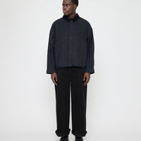 Panel Pockets Shirt Jacket - Waxed Edition - FW26 - Navy Black