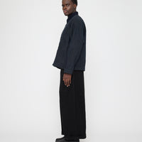 Panel Pockets Shirt Jacket - Waxed Edition - FW26 - Navy Black