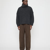 Chunky Ribbed Turtleneck Sweater - FW26 - Charcoal