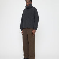 Chunky Ribbed Turtleneck Sweater - FW26 - Charcoal