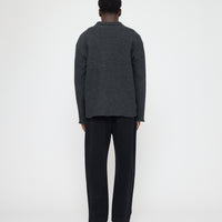 Signature Boiled Wool Shirt - Charcoal