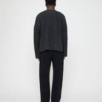 Oversized Mock Neck Sweater - FW26 - Speckle Charcoal