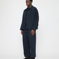 Signature Panel Pockets Shirt Jacket - Brushed Canvas Edition - Navy