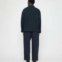 Signature Panel Pockets Shirt Jacket - Brushed Canvas Edition - Navy