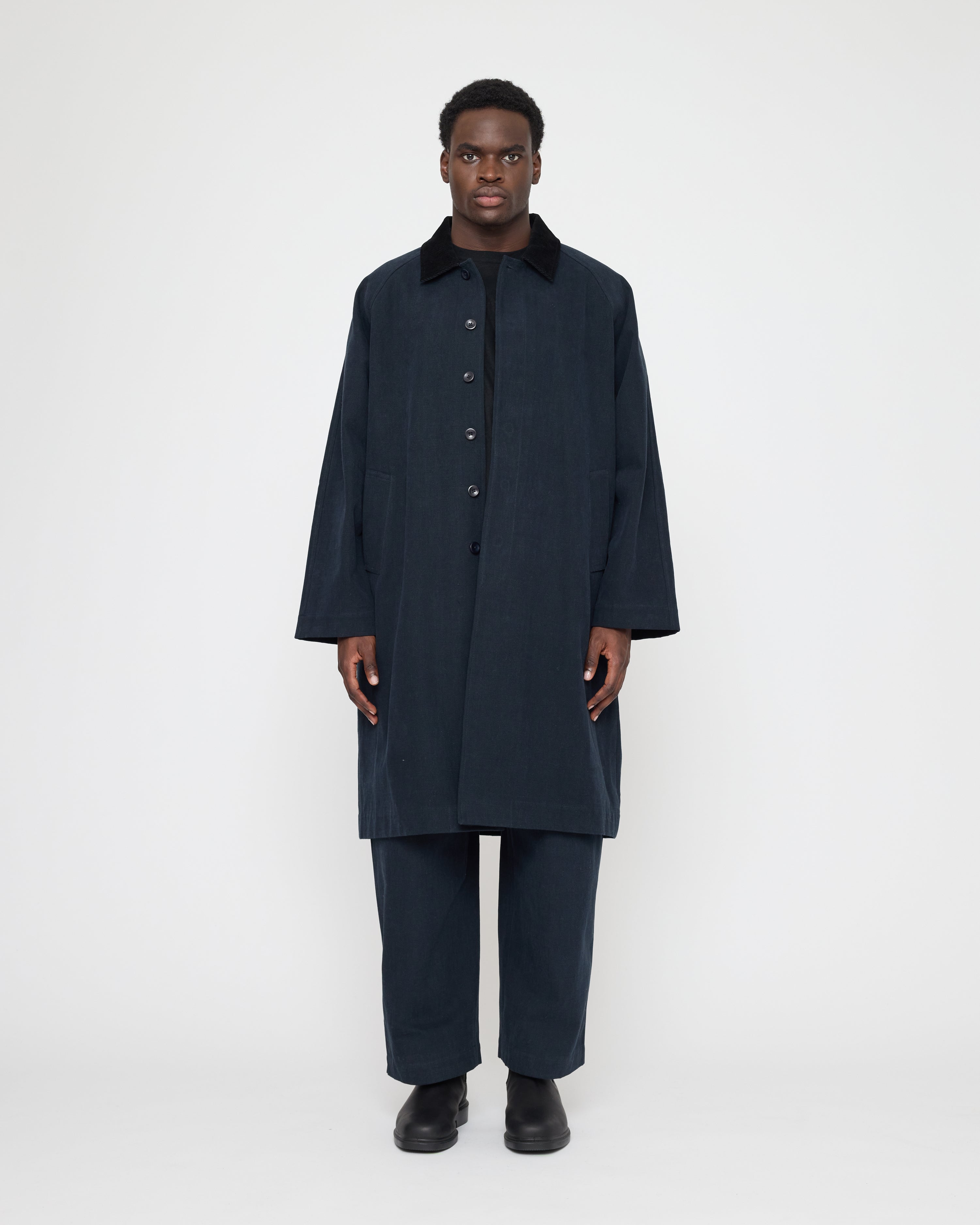 Signature Fall Duster - Brushed Canvas Edition - Navy – 7115 by