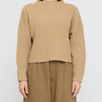 Chunky Ribbed Mock Neck - FW26 - Caramel