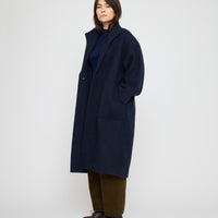 Lapel Wool Coat - FW26 - Navy