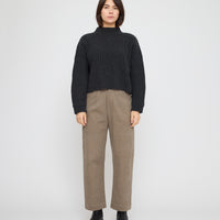 Chunky Ribbed Mock Neck - FW26 - Charcoal